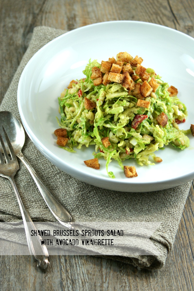 Authentic Suburban Gourmet: Shaved Brussels Sprouts Salad with Avocado ...