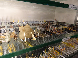 rows of model in the hamburg maritime