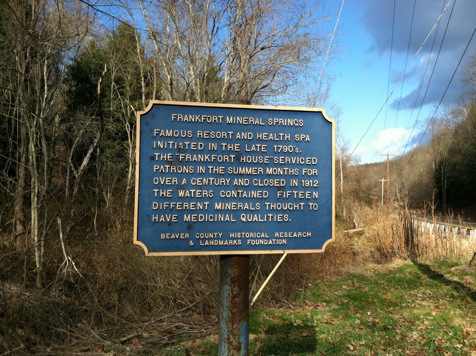 Snow and Jaggers Frankfort Mineral Springs