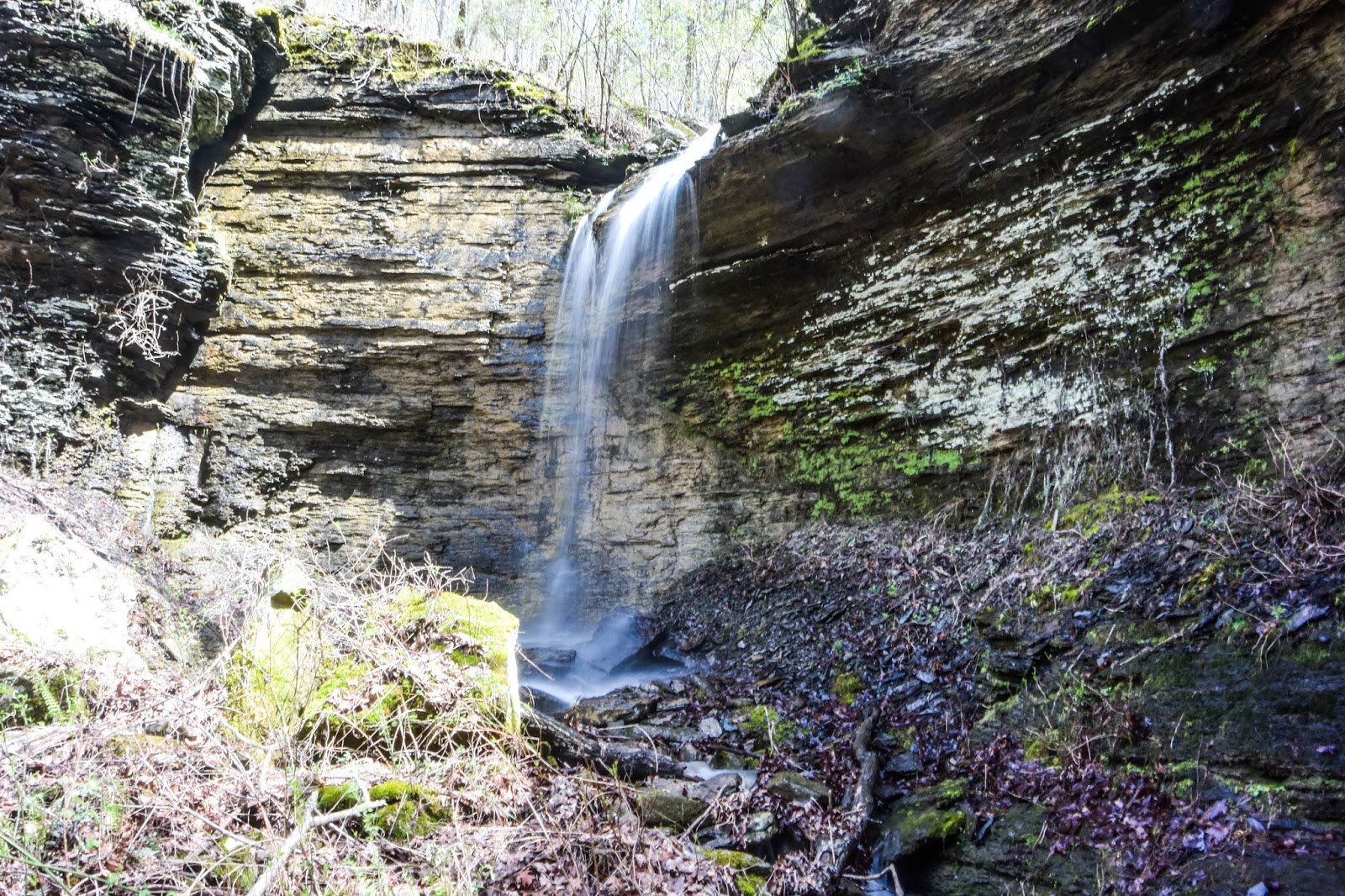 Rick's Hiking Blog Sand Cave Hollow Waterfalls, Blue Hole SIA
