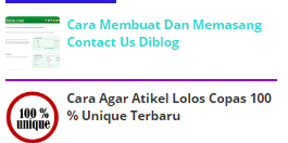 Cara Membuat Recent Post Terbaru