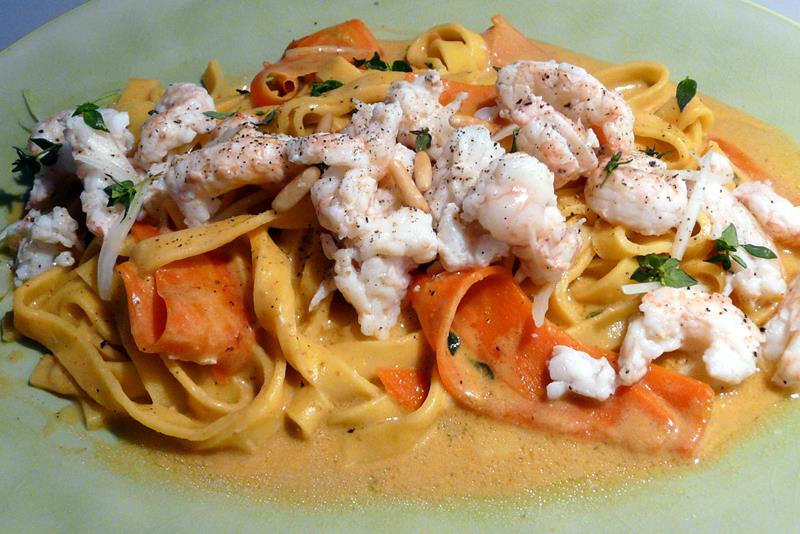 Kulinarische Welten zu Fisch- und Meeresfrucht: Pasta von Kaisergranat