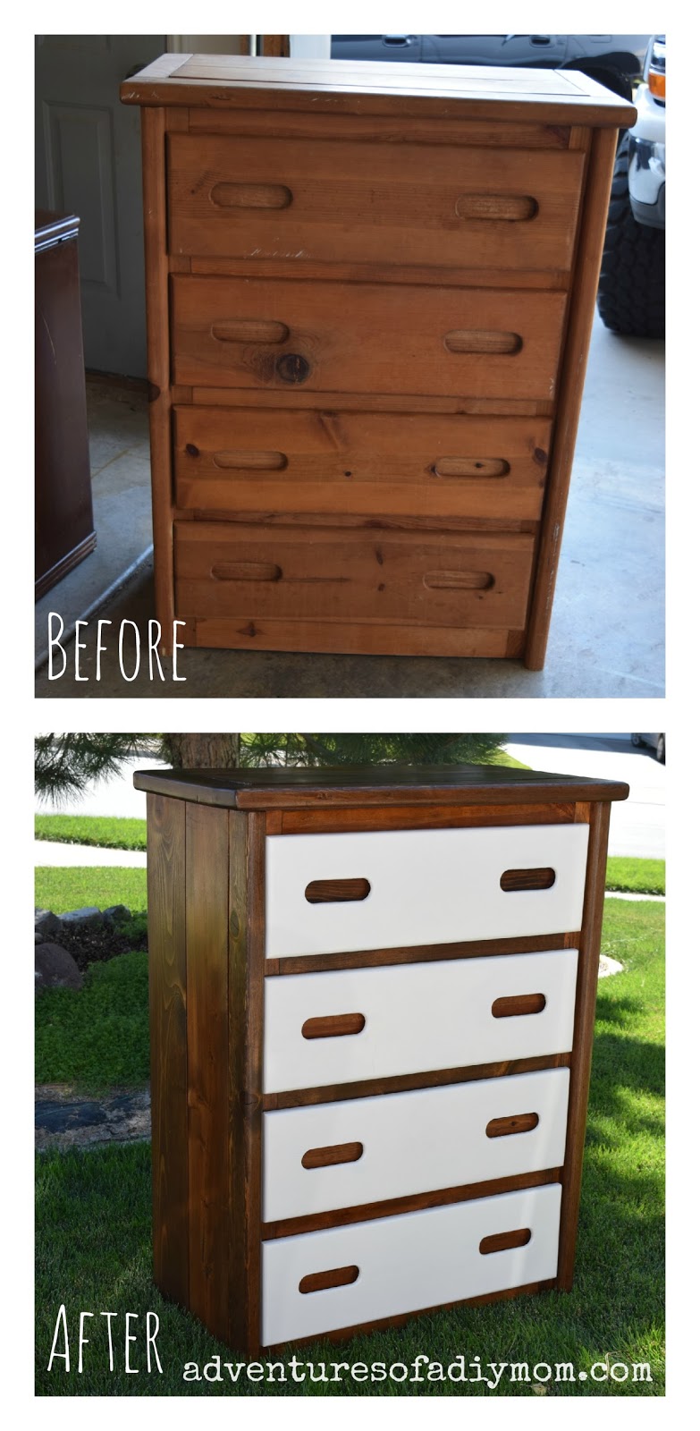 Two Tone Dresser Makeover Adventures of a DIY Mom