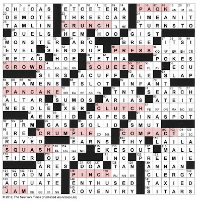 The New York Times Crossword in Gothic: 03 18 12 Rear End Collisions