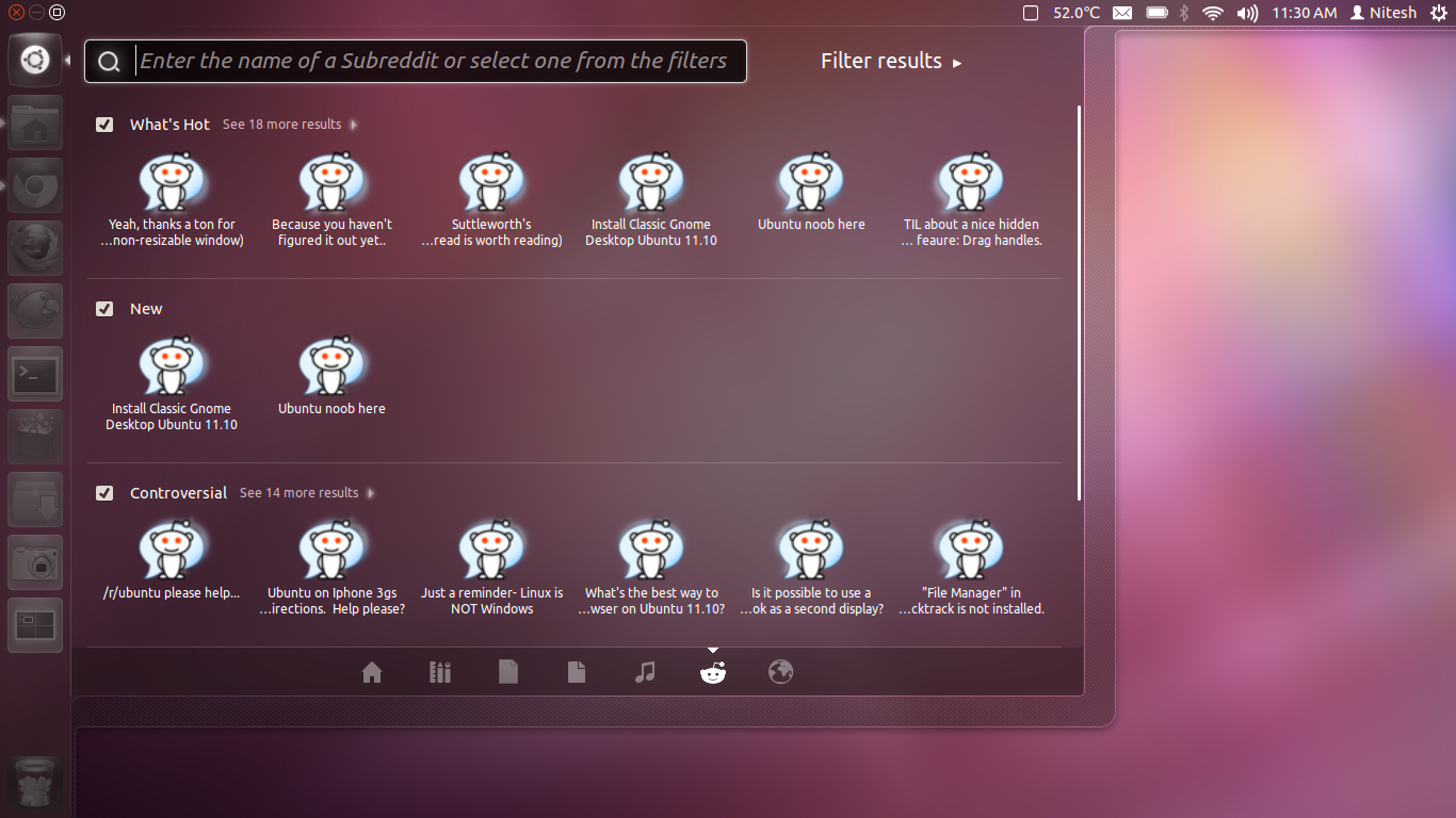 Install Ask Ubuntu, Reddit Lens in Ubuntu 11.10 from PPA Ubuntu Vibes