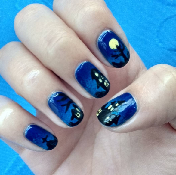 Decorações de unhas para Halloween terroríficamente divertidas elfandarilha