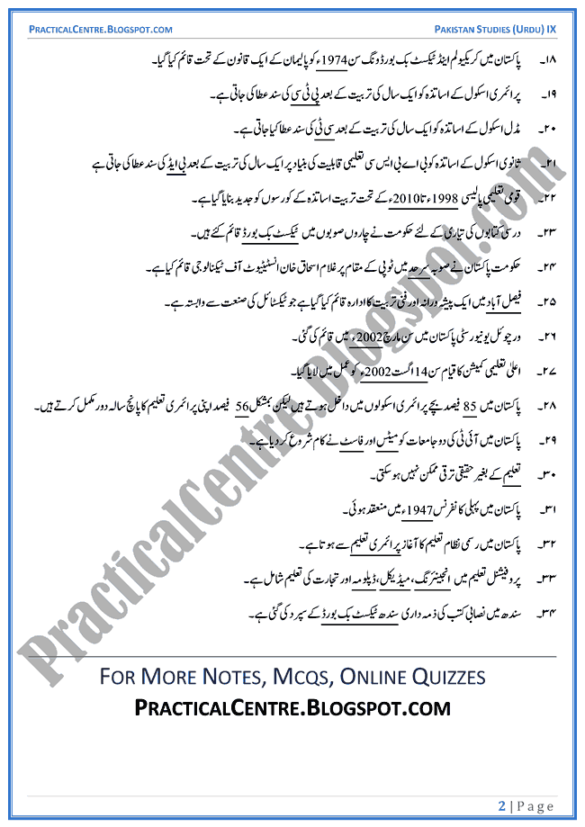 education-in-pakistan-blanks-pakistan-studies-urdu-9th