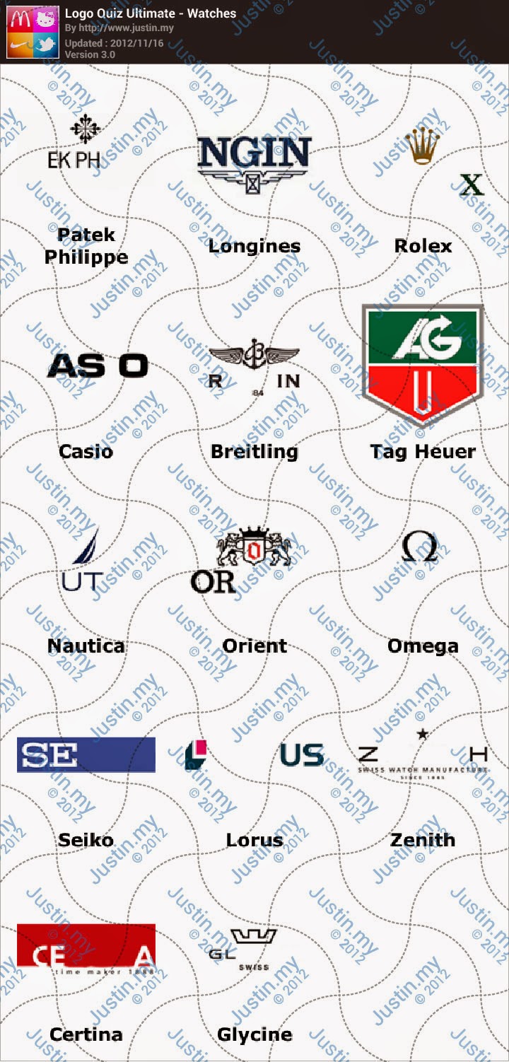 Watches Ultimate Logo Quiz Answers