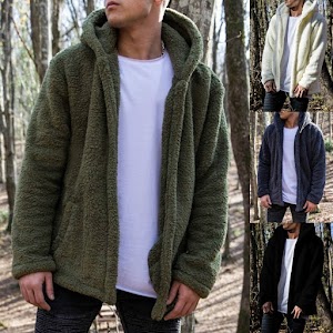 Winter Warm Thick Furry Zipper Jacket for Men Winter Warm Thick Furry Zipper Jacket for Men