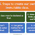How we can create our own immutable class in java?