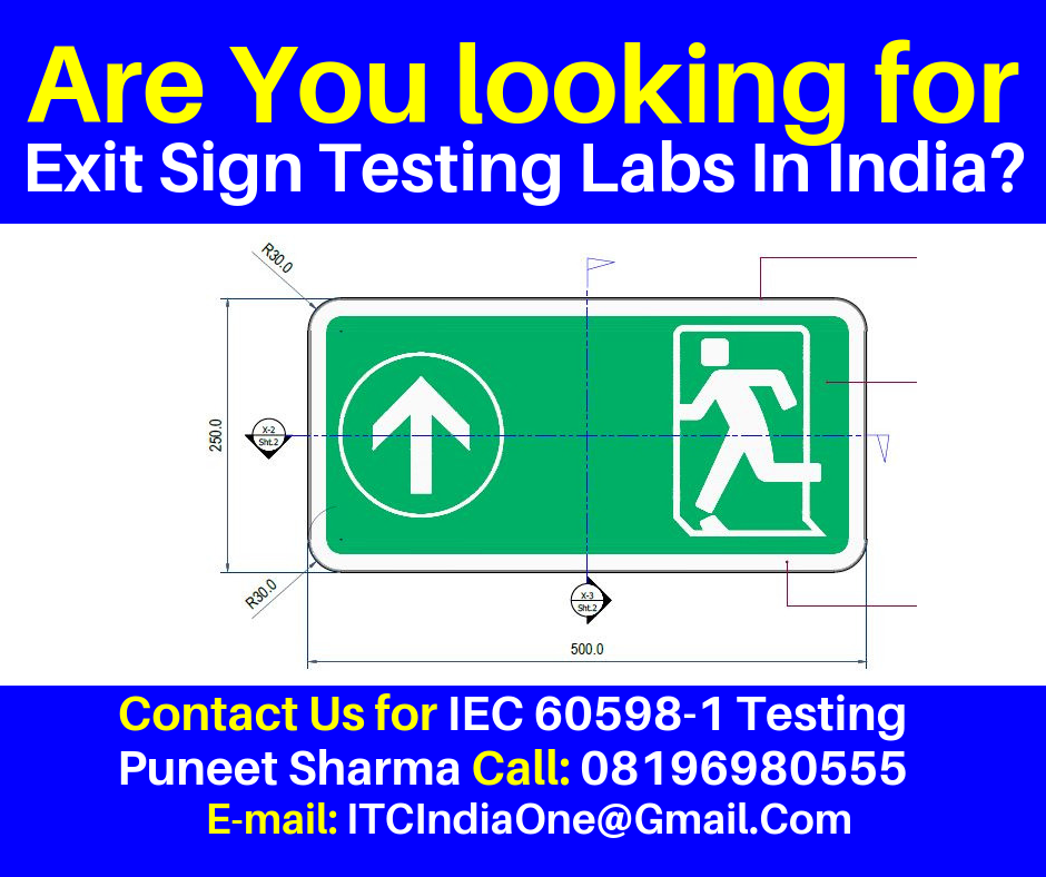 Exit Sign Testing Labs In India Electrical Safety Testing Lab ITC India