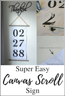 Super Easy Canvas Scroll Sign