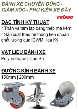 Bánh xe đẩy công nghiệp Colson Caster của Mỹ www.banhxedayhang.net