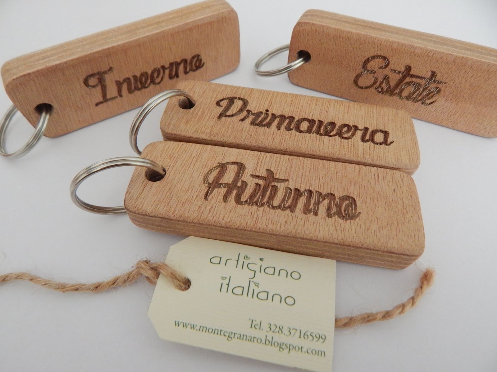 Portachiavi In Legno Vuoti 96 Pezzi - Per Personalizzazione Fai Da Te | Forme Multiple