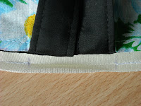 Обработка открытого среза сумки-скатерти