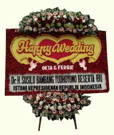 Bunga Papan Happy Wedding