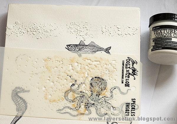 Layers of ink - Textured Watercolor Canvas Tutorial by Anna-Karin with Crackle Paste