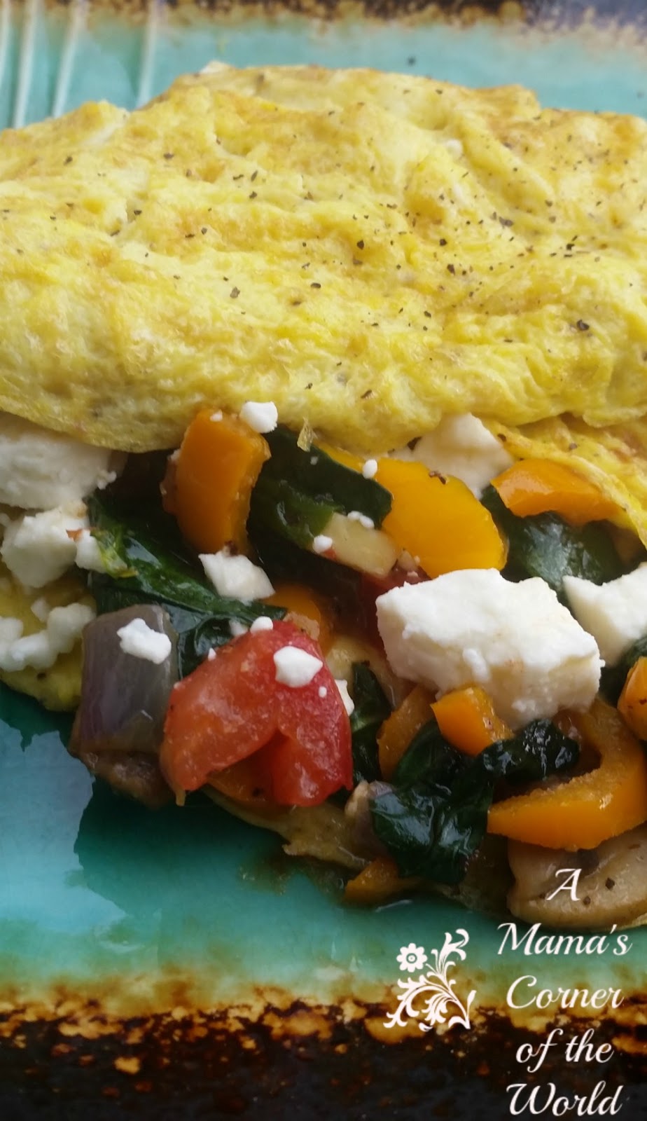 Spinach & Feta Omelet Recipe for One