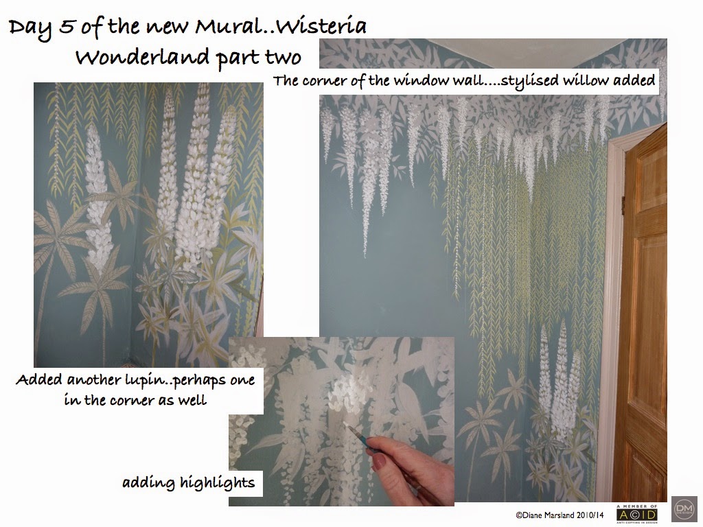 Day 5 of New Wisteria mural... the other wall