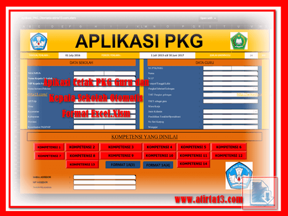Apikasi Cetak Pkg Guru Dan Kepala Sekolah Otomatis Format
