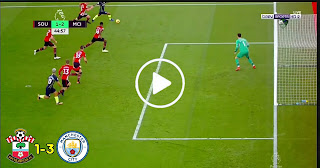 أهداف مباراة : ساوثهامبتون 1 – 3 مانشستر سيتي
