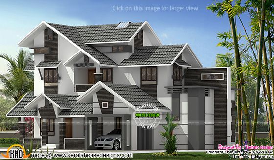 New sloping roof mix house