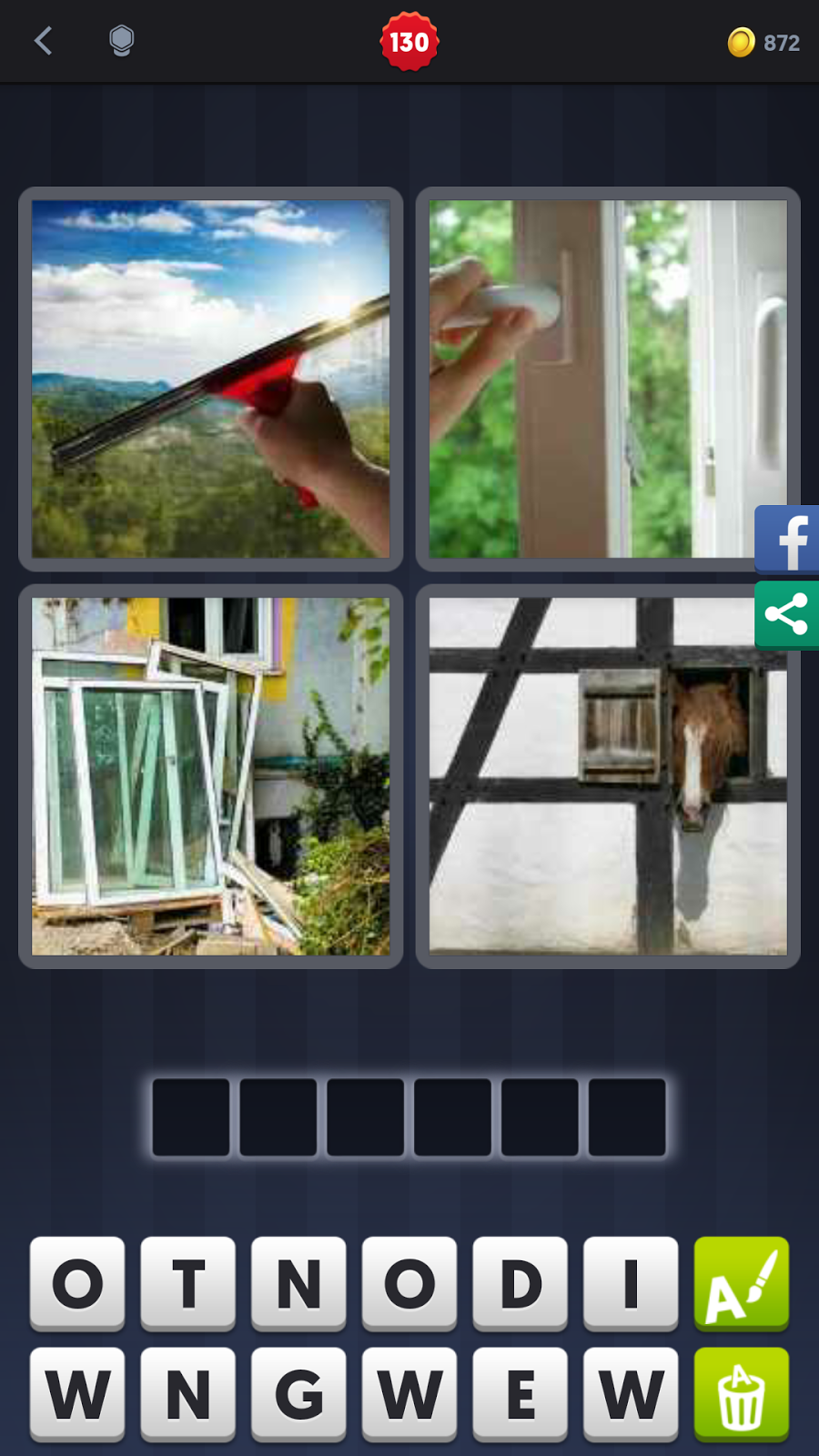 4 Pics 1 Word Answers Solutions LEVEL 130 WINDOW