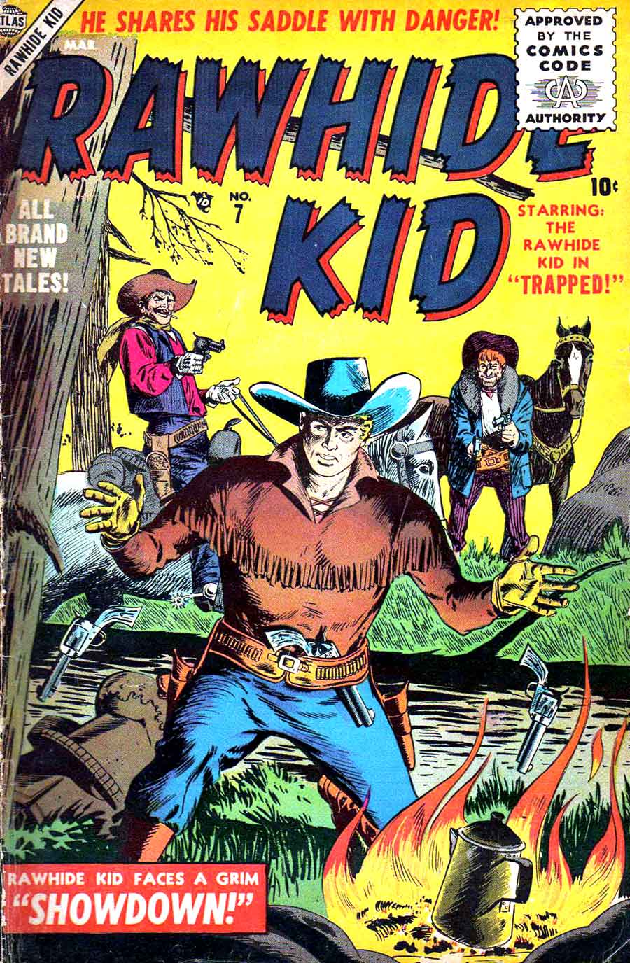 Rawhide Kid #7 golden age atlas western1950s comic book cover