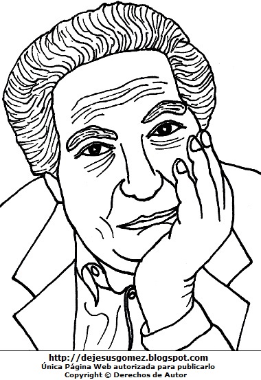 Octavio Paz Imagen de Octavio Paz para colorear o pintar. Dibujo de Octavio Paz de Jesus Gómez