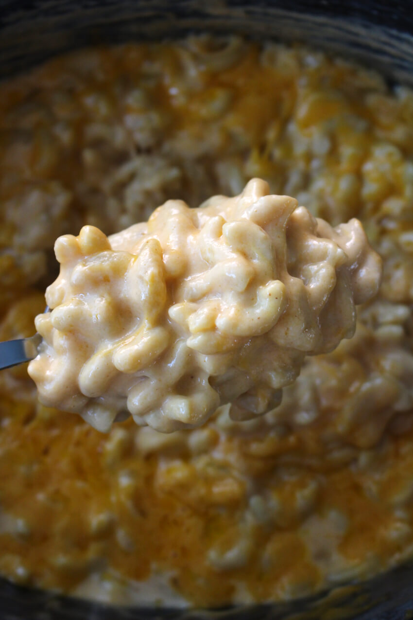 Creamy Crock Pot Macaroni and Cheese | The Two Bite Club | #macandcheese #crockpot This Creamy Crock Pot Macaroni and Cheese is ultra rich and creamy made with cream cheese, cheddar cheese, and NO canned soups! #macandcheese #crockpot