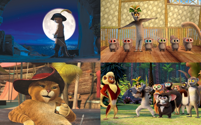 Temporadas inéditas de As Aventuras do Gato de Botas e Saúdem Todos o Rei Julien estreiam no Temporadas inéditas de As Aventuras do Gato de Botas e Saúdem Todos o Rei Julien estreiam no