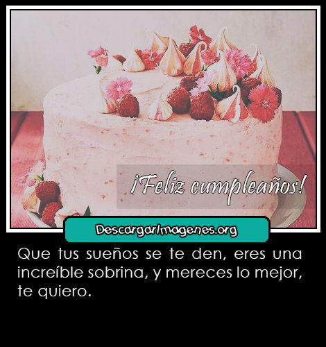 Dedicatoria cumpleaños sobrina imágenes.