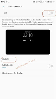 Cara Mengaktifkan Always on Display Samsung Android Nougat terbaru