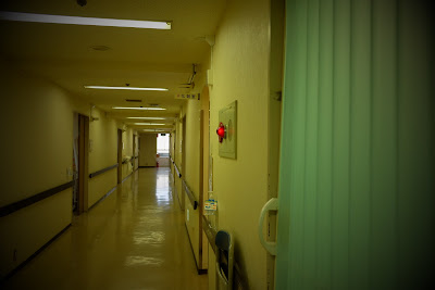 Tokyo hospital. Corridor of a Tokyo hospital.