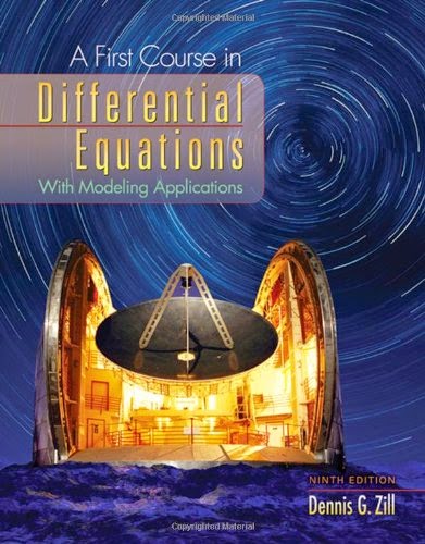 A First Course In Differential Equations Zill 5th Edition A First Course In Differential Equations Zill 5th Edition