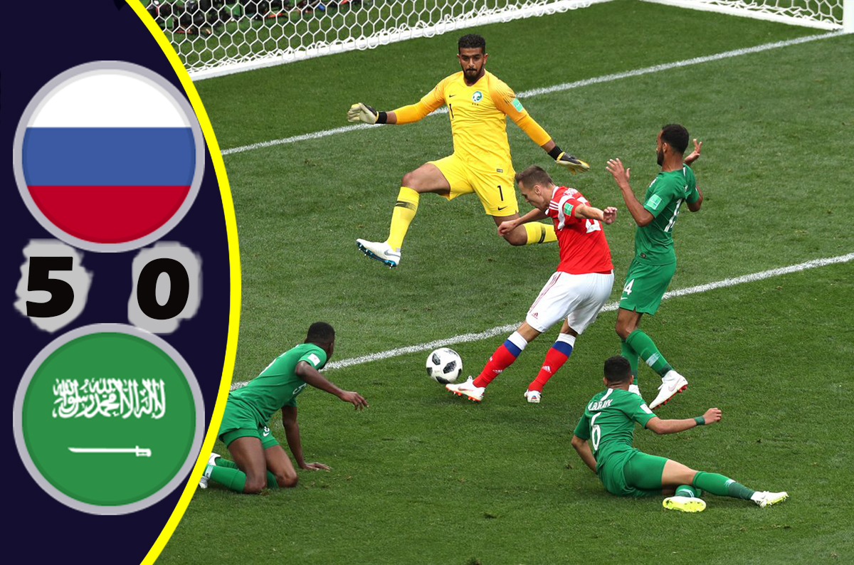 Video: Russia 5-0 Saudi Arabia All Goals & Highlights World Cup 14-06-2018 Video: Russia 5-0 Saudi Arabia All Goals & Highlights World Cup 14-06-2018