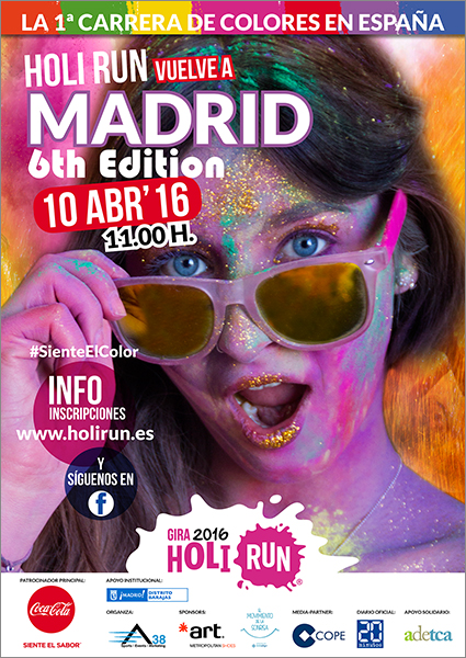 holirun cartel madrid abr16 La 6ª edición de Holi...