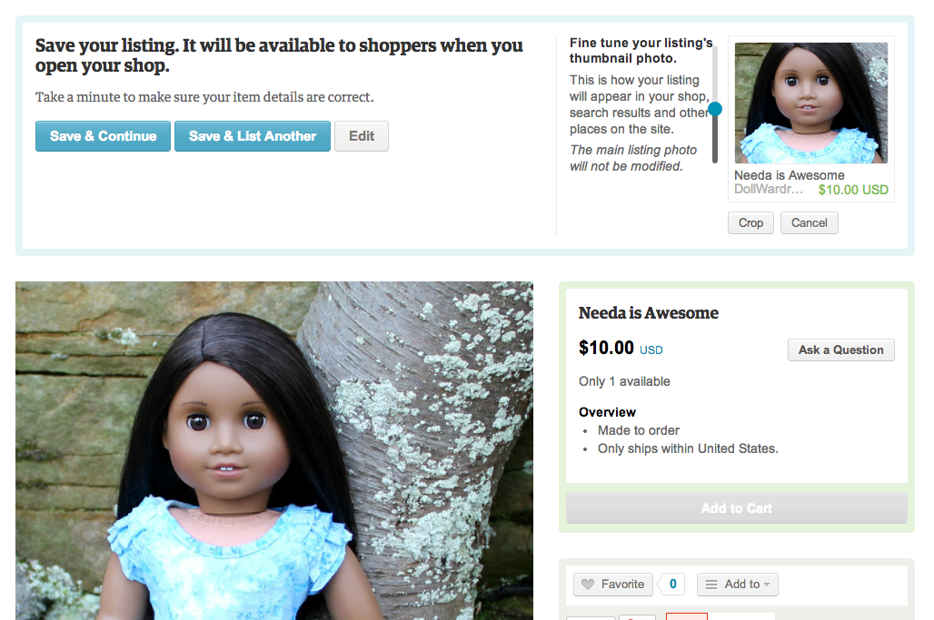The Doll Wardrobe Branding Your Etsy Squares, Step 5