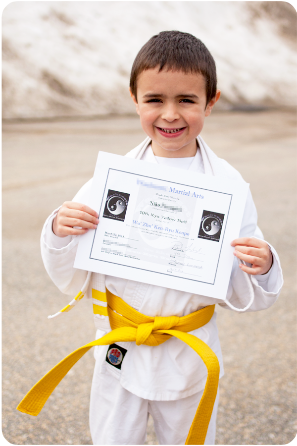 Gus, Briar, & The Littlest P. (x2!) Yellow Belt! (and other news)