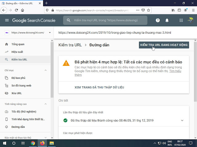 Cách sửa lỗi đường dẫn Breadcrumbs được cảnh báo trong Search Console cho blogspot