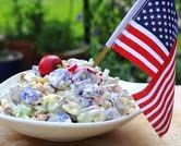Red, White & Blue Potato Salad (A Veggie Venture)