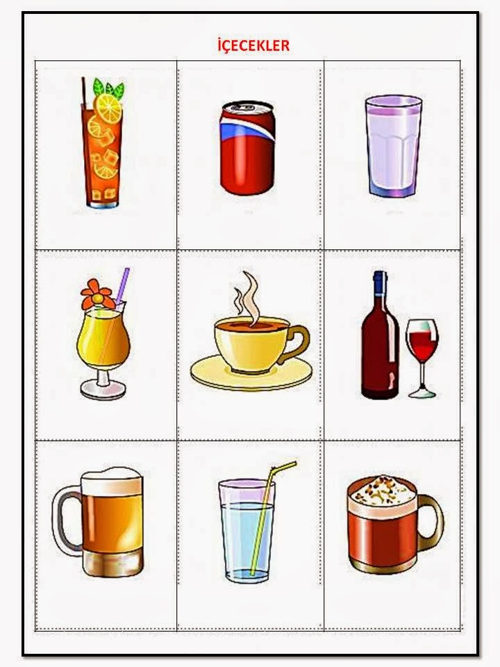 напитки на английском для детей.