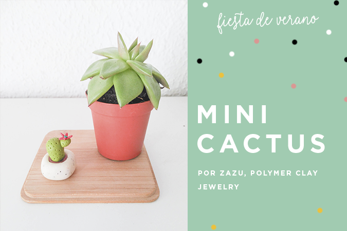 como hacer cactus fimo