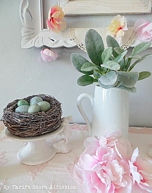 Join me for my spring home tour featuring whimsical bunnies and blooms and get inspiration from over 30 bloggers participating through the week! whimsical spring home tour