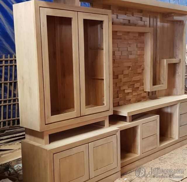 Pembatas Ruangan Minimalis Kayu Solid