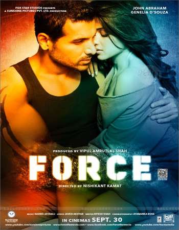 Poster Of Force 2011 Hindi 720p HDRip x264 Watch Online Free Download Worldfree4u