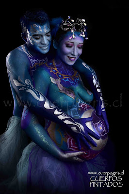 bodypainting parents cuerpos pintados embarazada