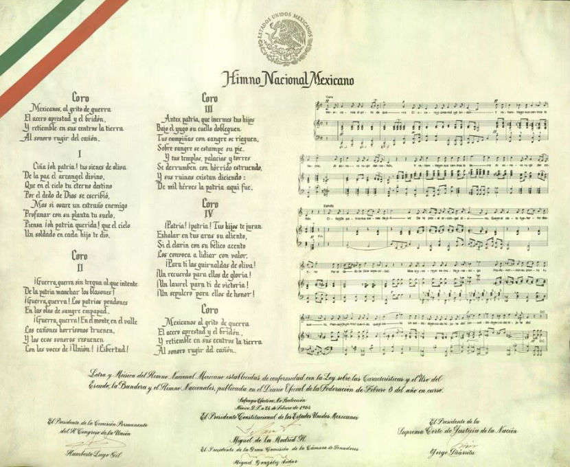 Historia de México El origen del Himno Nacional Mexicano