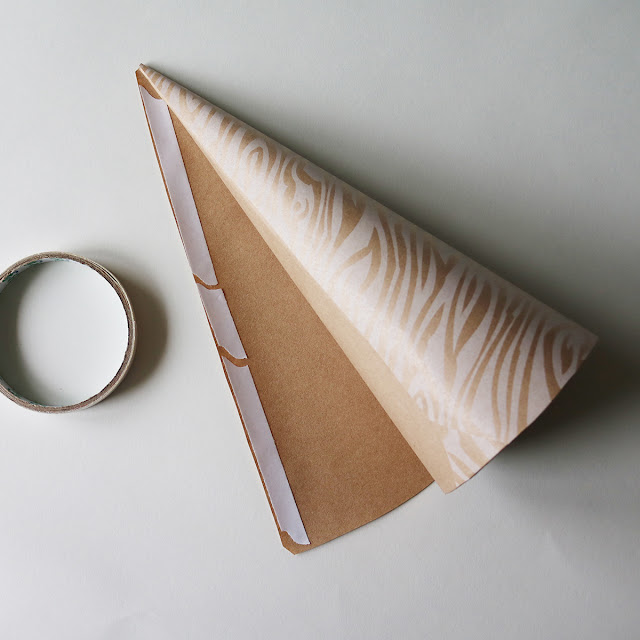 the creative bag blog Wrapping Paper DIY idea Jewellery Display Cones