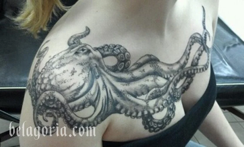 Foto de un tatuaje de Pulpo o Kraken